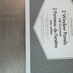 Gray Window Panels with Grommets